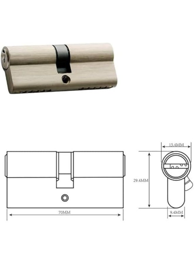 كالون باب سلندر 5 مفاتيح امان كمبيوتر – قفل أمان متين وموثوق للمنزل والمكتب – حماية كاملة للأبواب والأماكن الشخصية - Image 2
